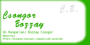 csongor bozzay business card
